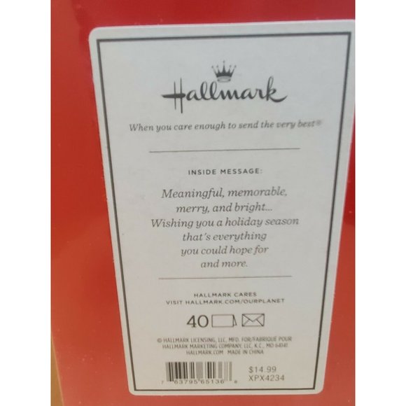 Hallmark Holiday Christmas Boxed cards 40 Cards & Envelopes Sparkle Ornaments - Picture 4 of 4